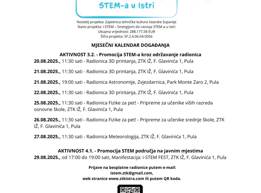 Ljetna i-STEM avantura se nastavlja – pripremite se za povratak u klupe!