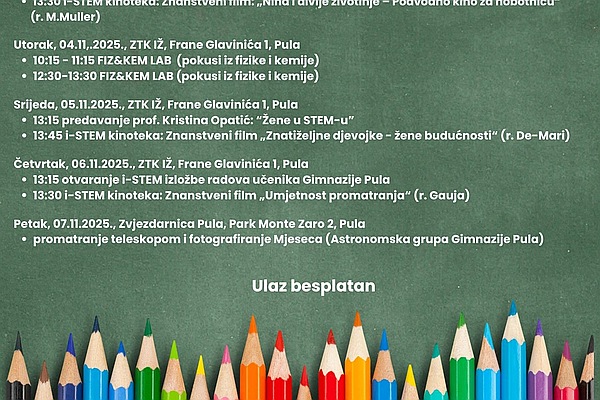 i-STEM dani u Puli – 5 dana znanstvene zabave i znatiželje!