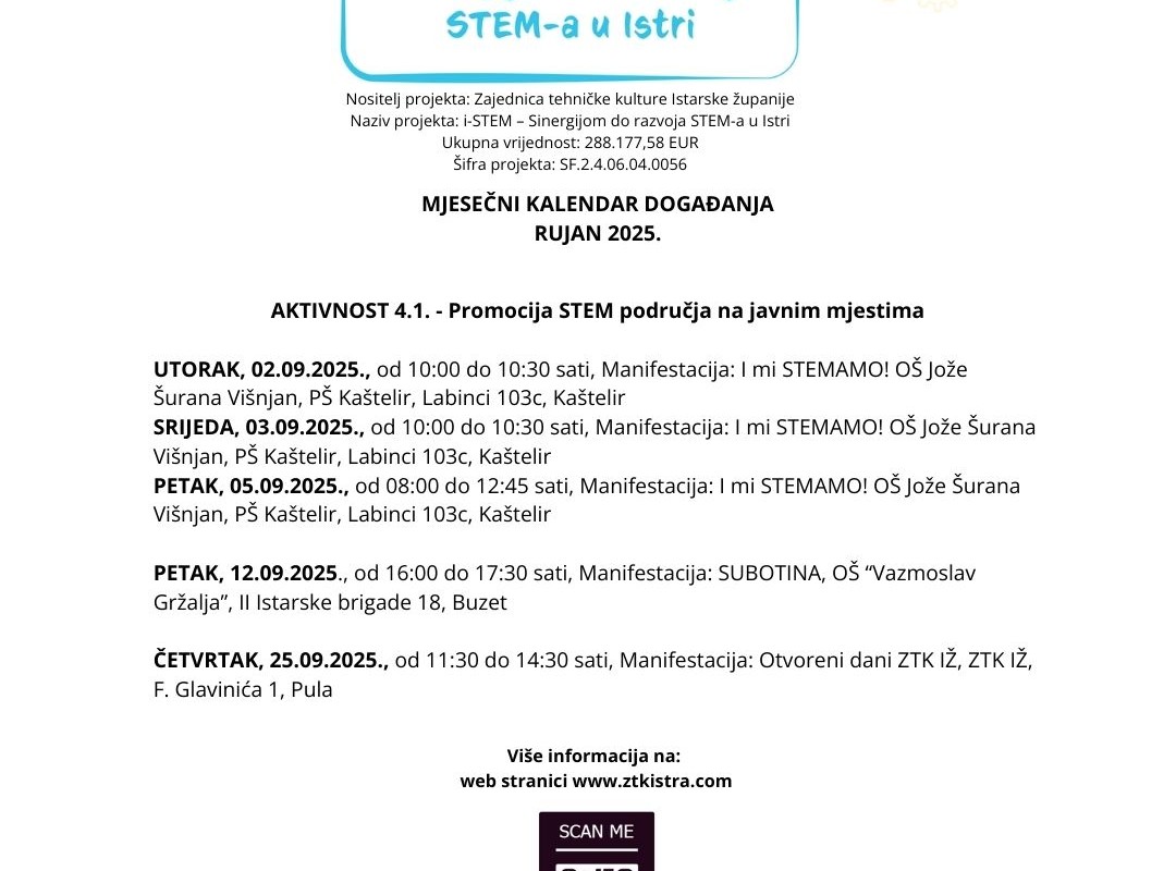 Rujan je mjesec STEM avanture! 🚀