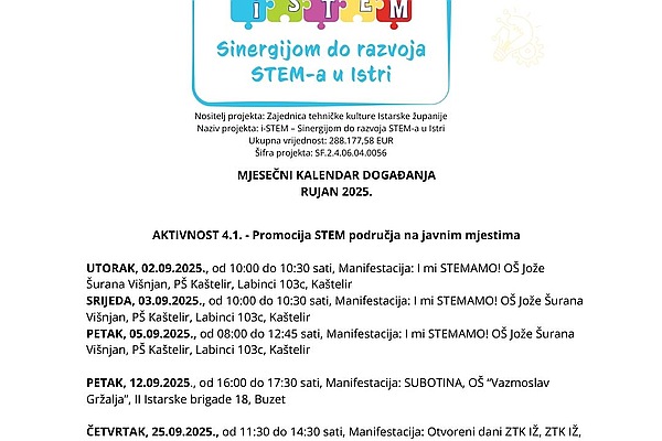 Rujan je mjesec STEM avanture! 🚀