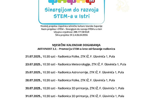 Ljetne i-STEM radionice se vraćaju! Zbog velikog interesa ponavljamo ciklus ljetnih radionica!